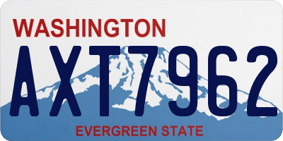 WA license plate AXT7962