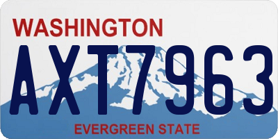 WA license plate AXT7963