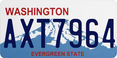 WA license plate AXT7964