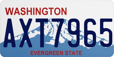 WA license plate AXT7965