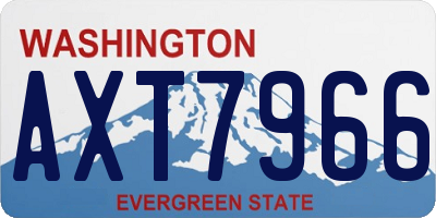 WA license plate AXT7966