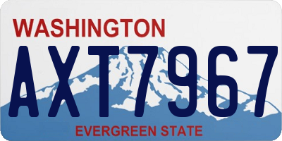 WA license plate AXT7967