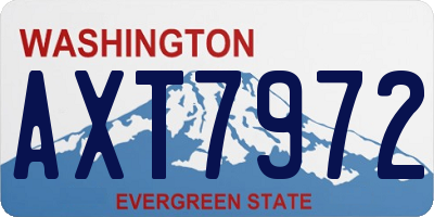 WA license plate AXT7972
