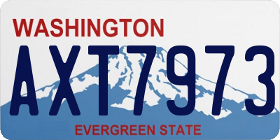 WA license plate AXT7973