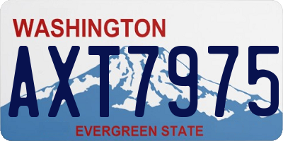 WA license plate AXT7975
