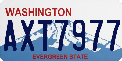 WA license plate AXT7977
