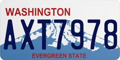 WA license plate AXT7978