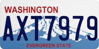 WA license plate AXT7979