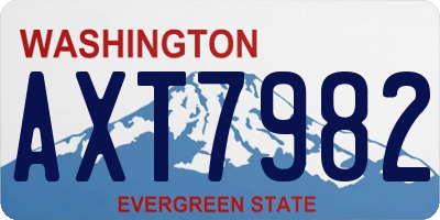 WA license plate AXT7982