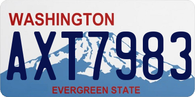 WA license plate AXT7983