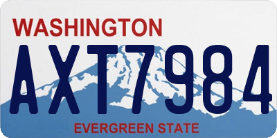 WA license plate AXT7984
