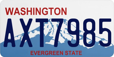 WA license plate AXT7985