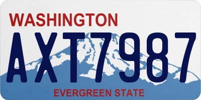 WA license plate AXT7987