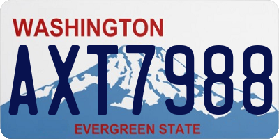 WA license plate AXT7988