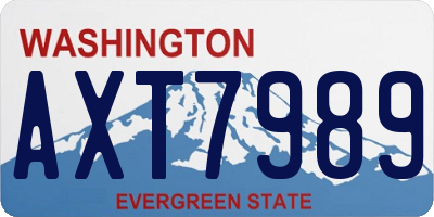 WA license plate AXT7989