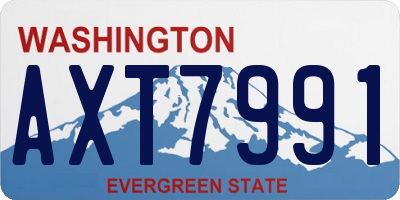 WA license plate AXT7991