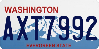 WA license plate AXT7992