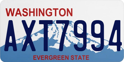 WA license plate AXT7994