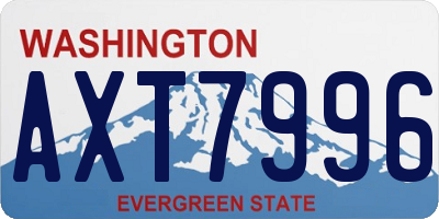 WA license plate AXT7996