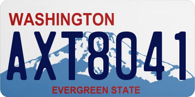 WA license plate AXT8041