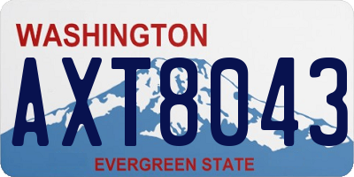 WA license plate AXT8043