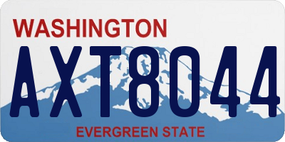 WA license plate AXT8044