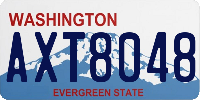 WA license plate AXT8048
