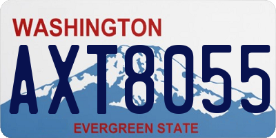 WA license plate AXT8055