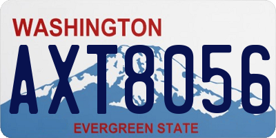 WA license plate AXT8056