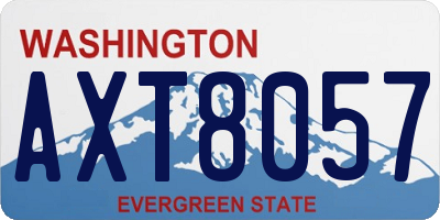 WA license plate AXT8057