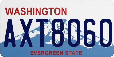WA license plate AXT8060