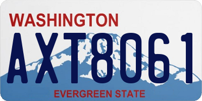 WA license plate AXT8061