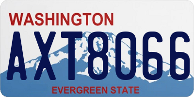 WA license plate AXT8066