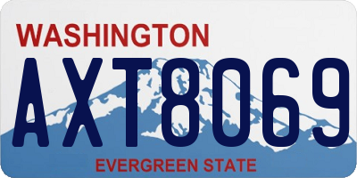 WA license plate AXT8069