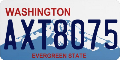 WA license plate AXT8075