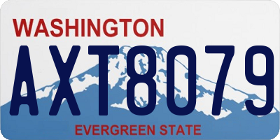 WA license plate AXT8079