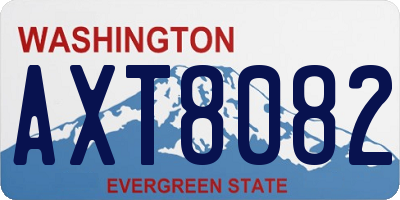 WA license plate AXT8082