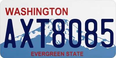 WA license plate AXT8085