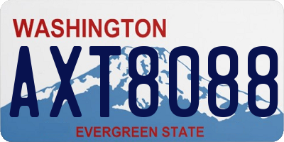 WA license plate AXT8088