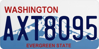 WA license plate AXT8095
