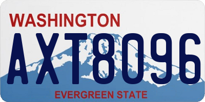 WA license plate AXT8096