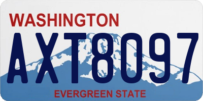WA license plate AXT8097