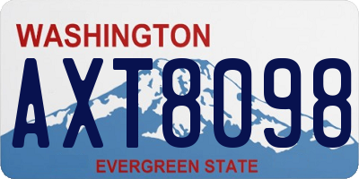 WA license plate AXT8098