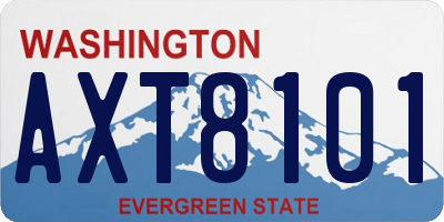 WA license plate AXT8101