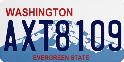 WA license plate AXT8109