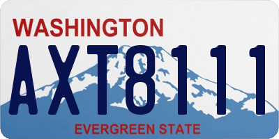 WA license plate AXT8111