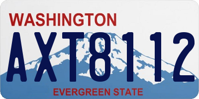 WA license plate AXT8112