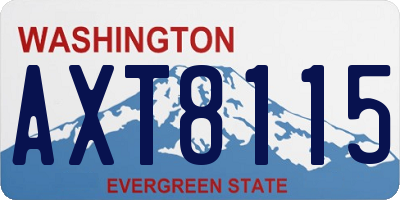 WA license plate AXT8115