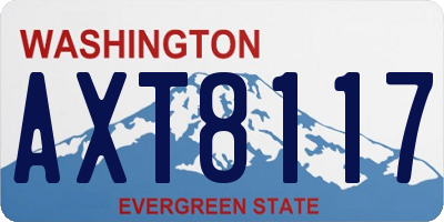 WA license plate AXT8117