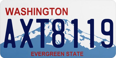 WA license plate AXT8119